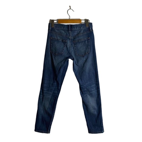 Uniqlo Women's Medium Indigo Distressed Boyfriend Denim Jeans - Picture 5 of 5
